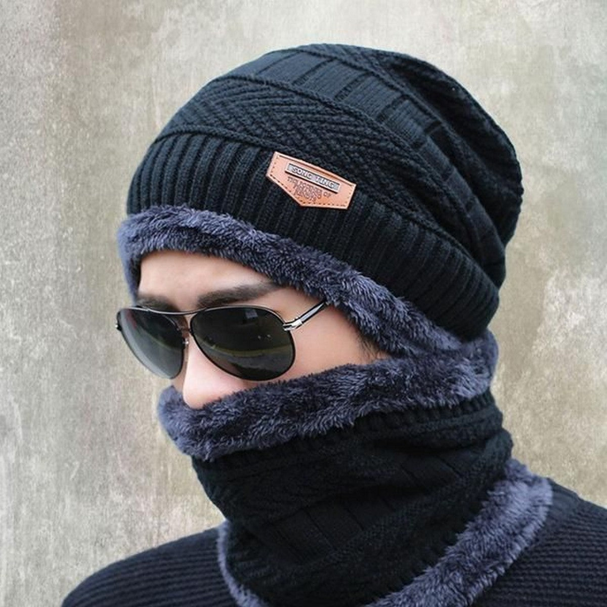 Winter cap-Winter Warm Beanie with Built-In Neck Cover