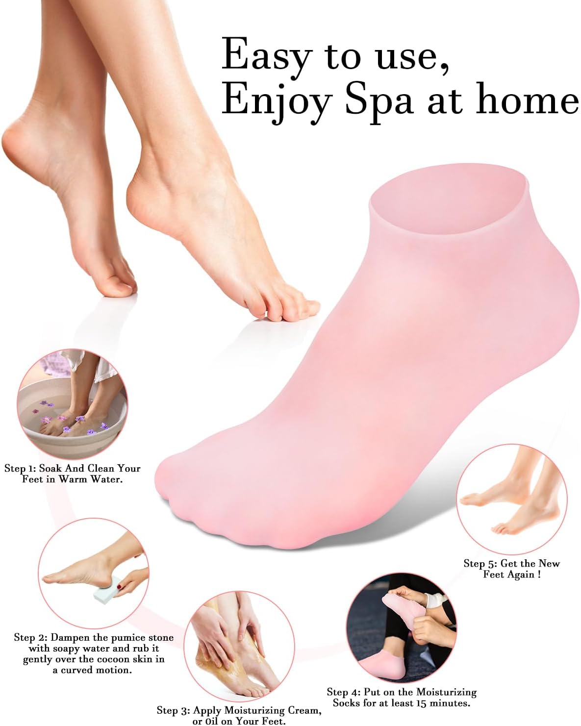 Silicon Moisturizer socks-SoftHeel Silicon Socks