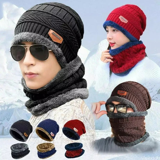 Winter cap-Winter Warm Beanie with Built-In Neck Cover